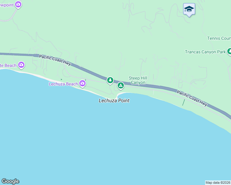 map of restaurants, bars, coffee shops, grocery stores, and more near 31540 Victoria Point Road in Malibu