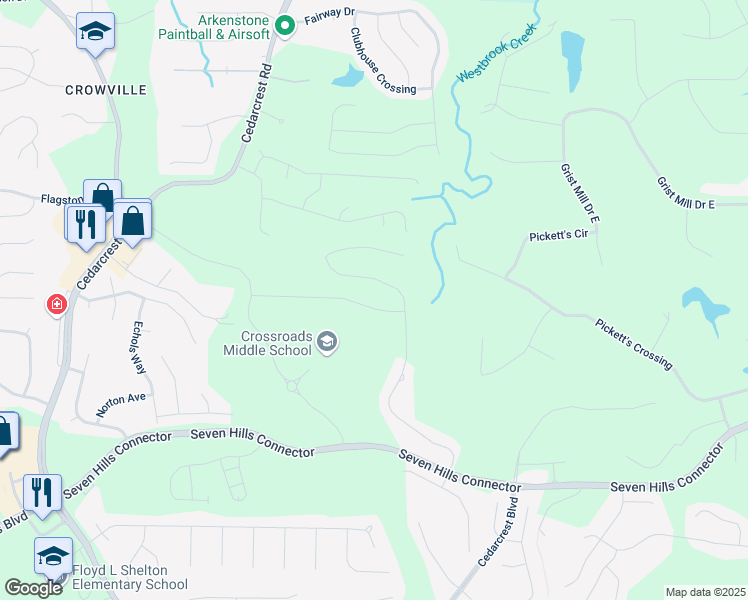 map of restaurants, bars, coffee shops, grocery stores, and more near 90 Citrine Way in Paulding County