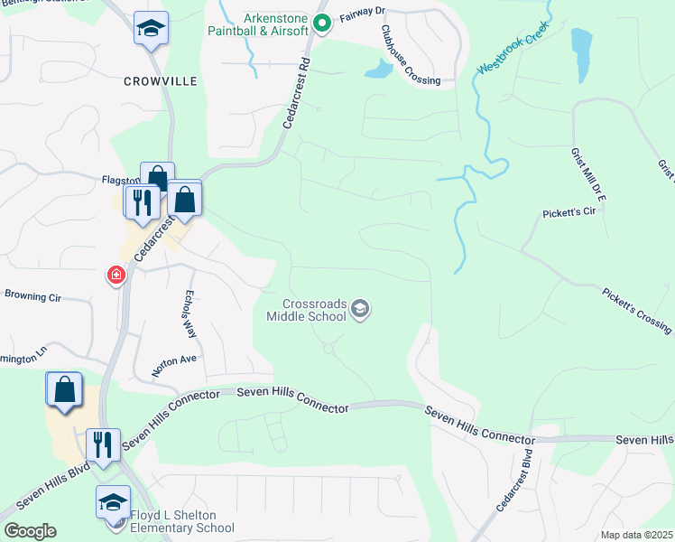 map of restaurants, bars, coffee shops, grocery stores, and more near 267 Citrine Way in Paulding County