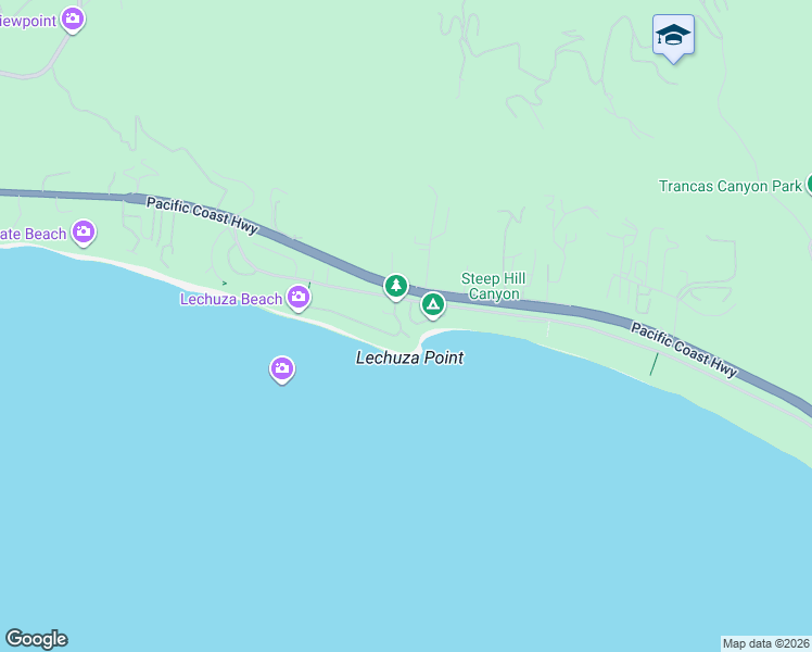 map of restaurants, bars, coffee shops, grocery stores, and more near 31516 Victoria Point Road in Malibu