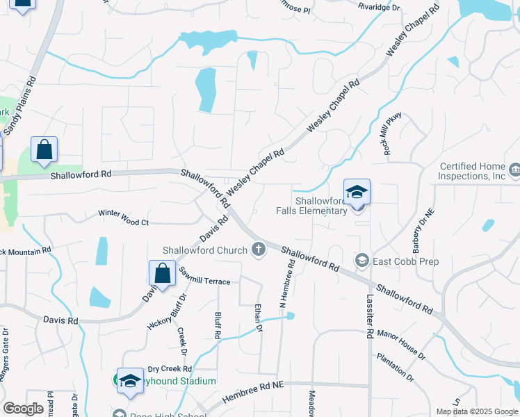 map of restaurants, bars, coffee shops, grocery stores, and more near 3544 Chestatee Drive in Marietta