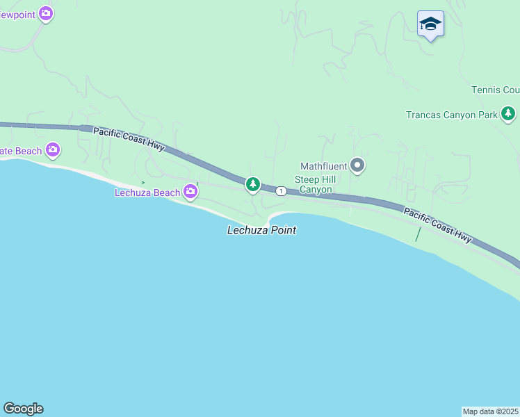 map of restaurants, bars, coffee shops, grocery stores, and more near 31554 Victoria Point Road in Malibu