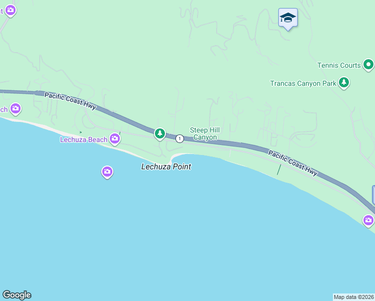 map of restaurants, bars, coffee shops, grocery stores, and more near 31502 Victoria Point Road in Malibu