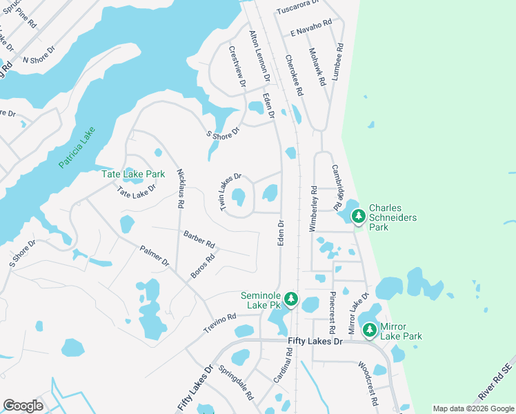 map of restaurants, bars, coffee shops, grocery stores, and more near 1158 Twin Lakes Drive in Southport