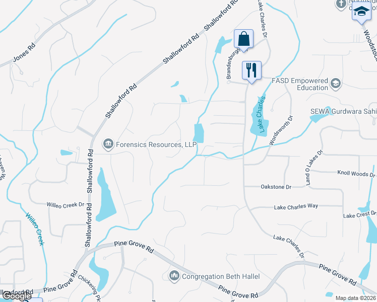 map of restaurants, bars, coffee shops, grocery stores, and more near 560 Indigo Drive in Roswell