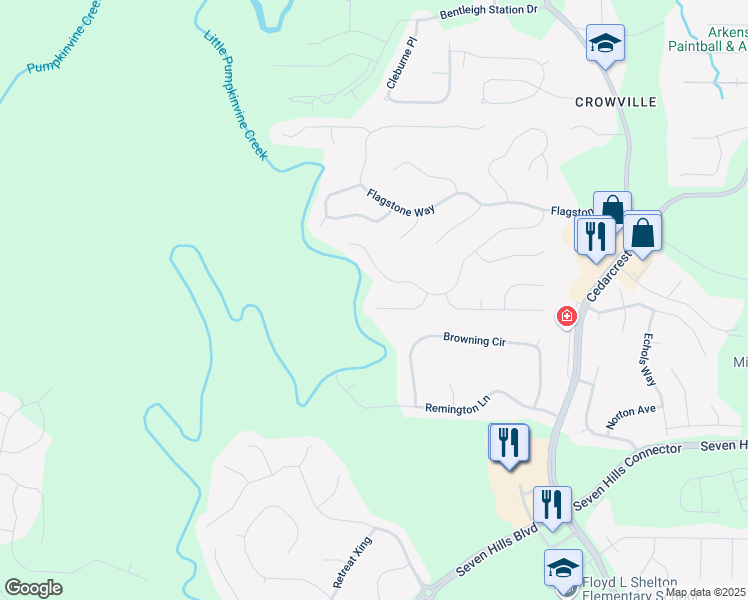 map of restaurants, bars, coffee shops, grocery stores, and more near 150 Fitzroy Lane in Acworth