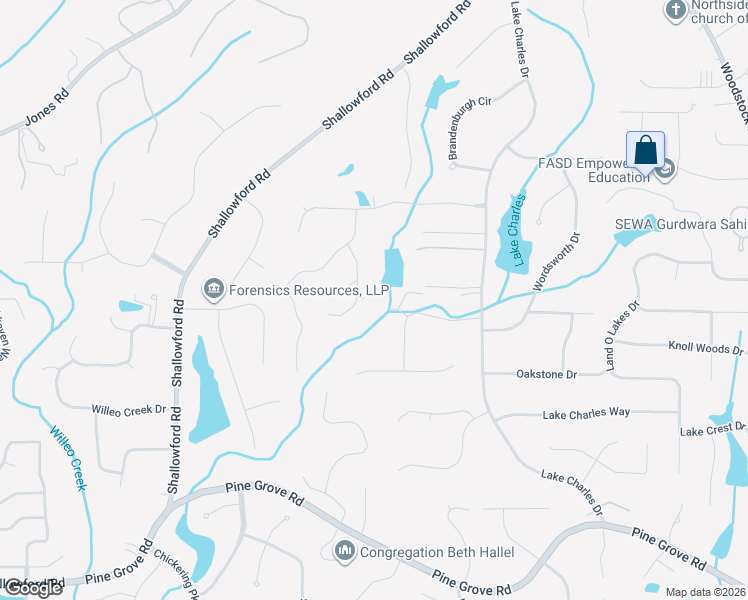 map of restaurants, bars, coffee shops, grocery stores, and more near 560 Indigo Drive in Roswell