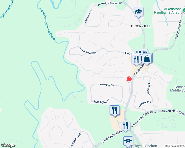 map of restaurants, bars, coffee shops, grocery stores, and more near 405 Lincolnwood Lane in Acworth