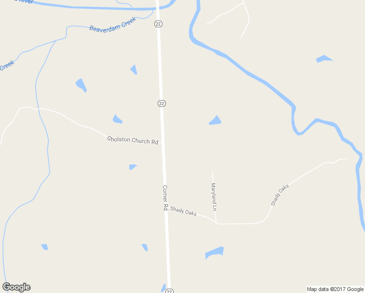 map of restaurants, bars, coffee shops, grocery stores, and more near 2430 Comer Road in Comer