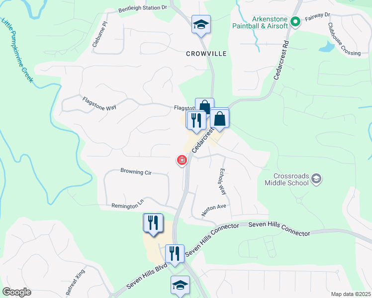 map of restaurants, bars, coffee shops, grocery stores, and more near 2351 Cedarcrest Road in Acworth
