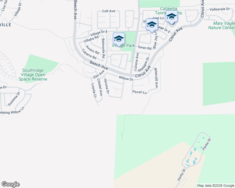 map of restaurants, bars, coffee shops, grocery stores, and more near 11955 Napoli Circle in Fontana