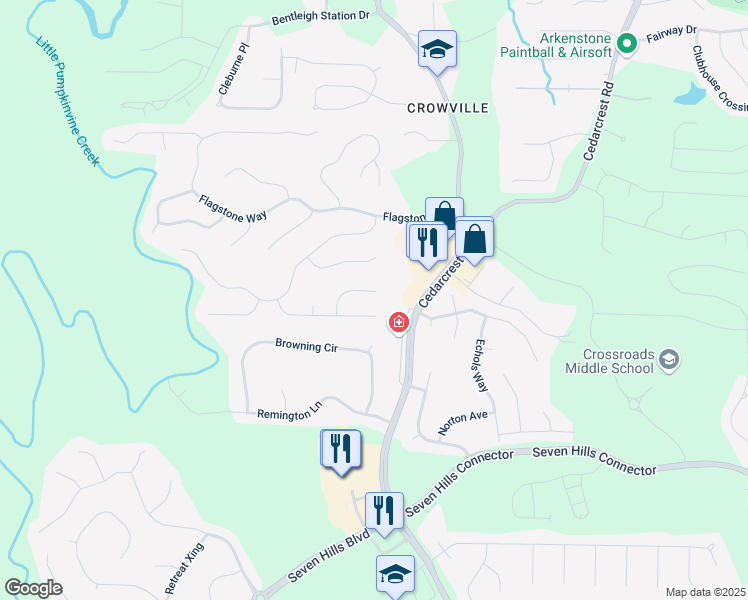 map of restaurants, bars, coffee shops, grocery stores, and more near 132 Carlton Court in Acworth
