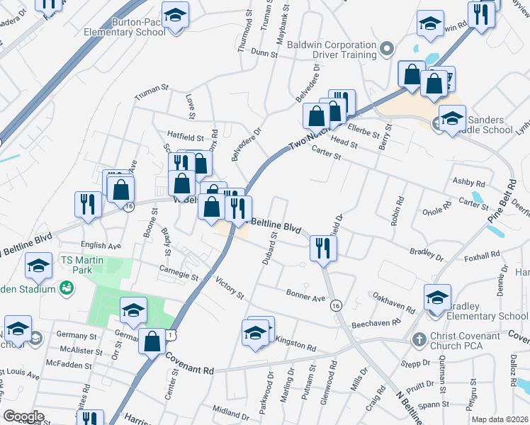 map of restaurants, bars, coffee shops, grocery stores, and more near 3014 Sigmund Circle in Columbia