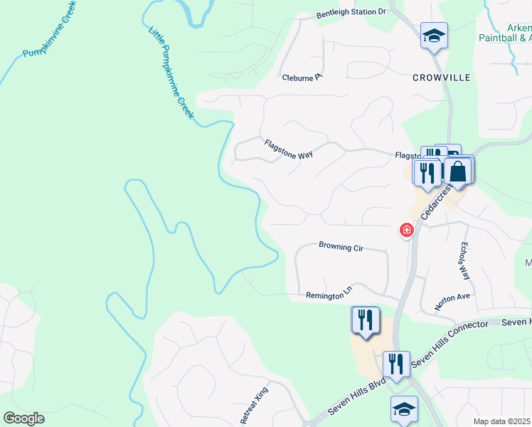 map of restaurants, bars, coffee shops, grocery stores, and more near 150 Fitzroy Lane in Acworth