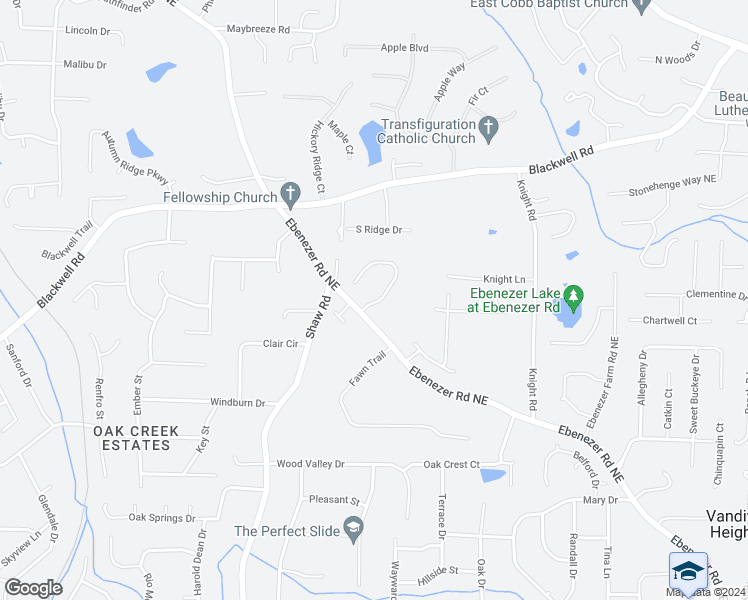 map of restaurants, bars, coffee shops, grocery stores, and more near 1613 Hampton Oaks Bend Northeast in Marietta