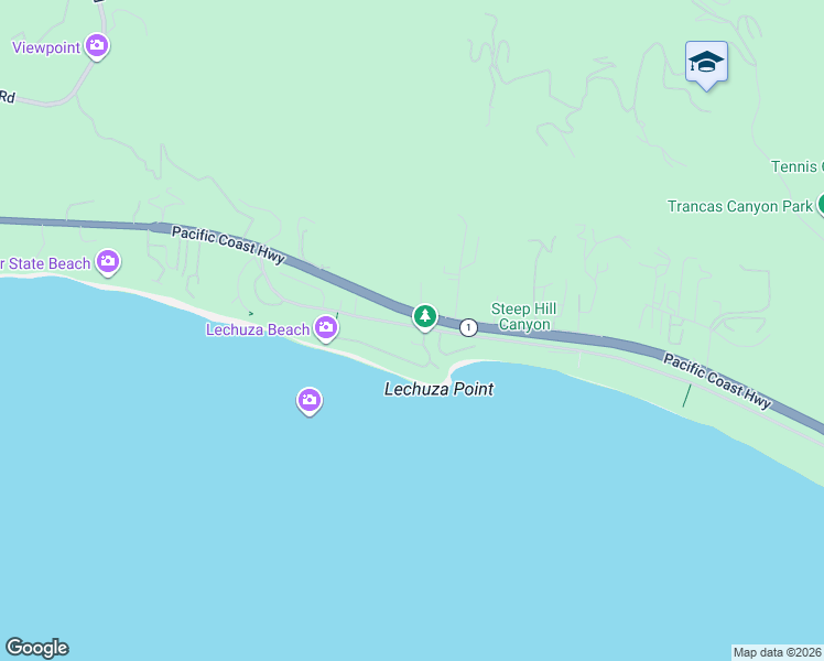 map of restaurants, bars, coffee shops, grocery stores, and more near 31562 Broad Beach Road in Malibu