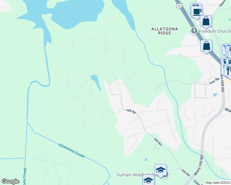 map of restaurants, bars, coffee shops, grocery stores, and more near 5330 Lake Redwine Cv in Acworth
