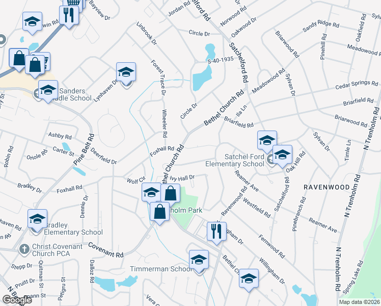 map of restaurants, bars, coffee shops, grocery stores, and more near 20 Mosswood Road in Columbia