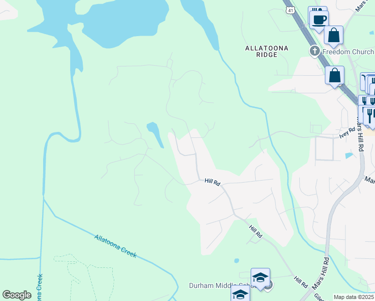 map of restaurants, bars, coffee shops, grocery stores, and more near 5330 Lake Redwine Cv in Acworth
