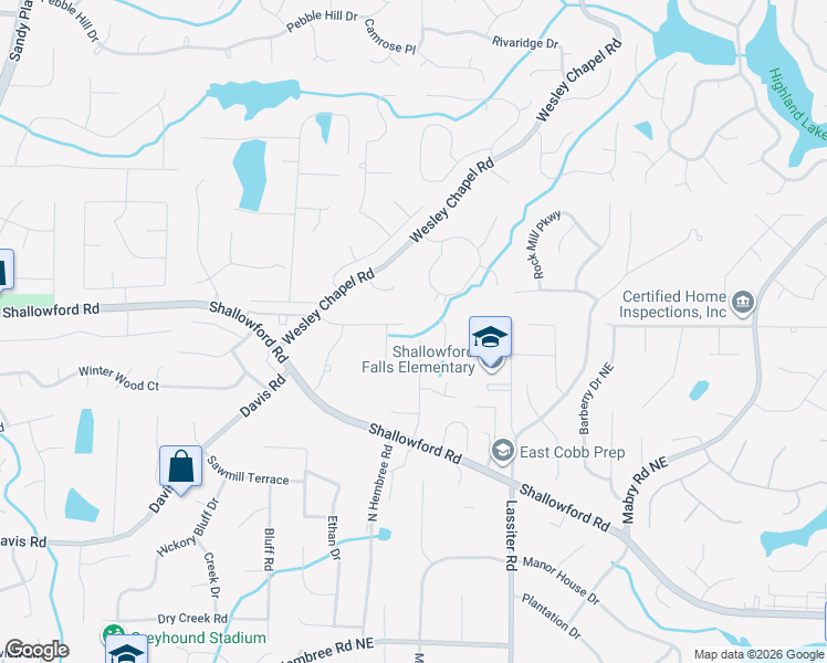 map of restaurants, bars, coffee shops, grocery stores, and more near 3523 Old Suttons Way in Marietta
