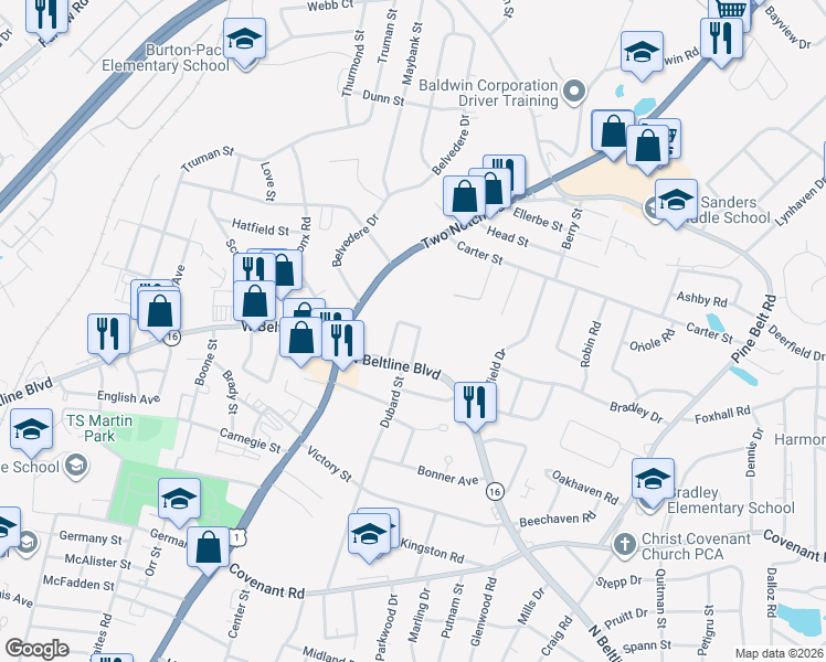 map of restaurants, bars, coffee shops, grocery stores, and more near 3014 Sigmund Circle in Columbia