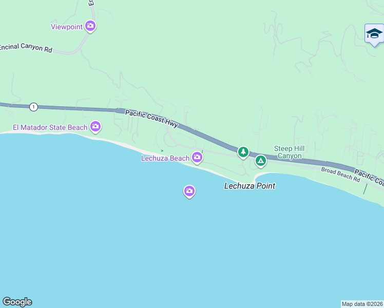 map of restaurants, bars, coffee shops, grocery stores, and more near 31725 Sea Level Drive in Malibu