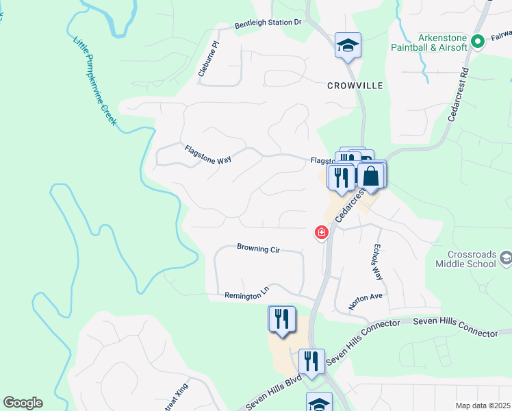 map of restaurants, bars, coffee shops, grocery stores, and more near 34 Rose Bay Court in Acworth
