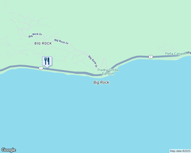 map of restaurants, bars, coffee shops, grocery stores, and more near 20006 Pacific Coast Highway in Malibu