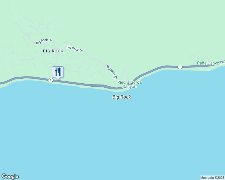 map of restaurants, bars, coffee shops, grocery stores, and more near 20016 Pacific Coast Highway in Malibu