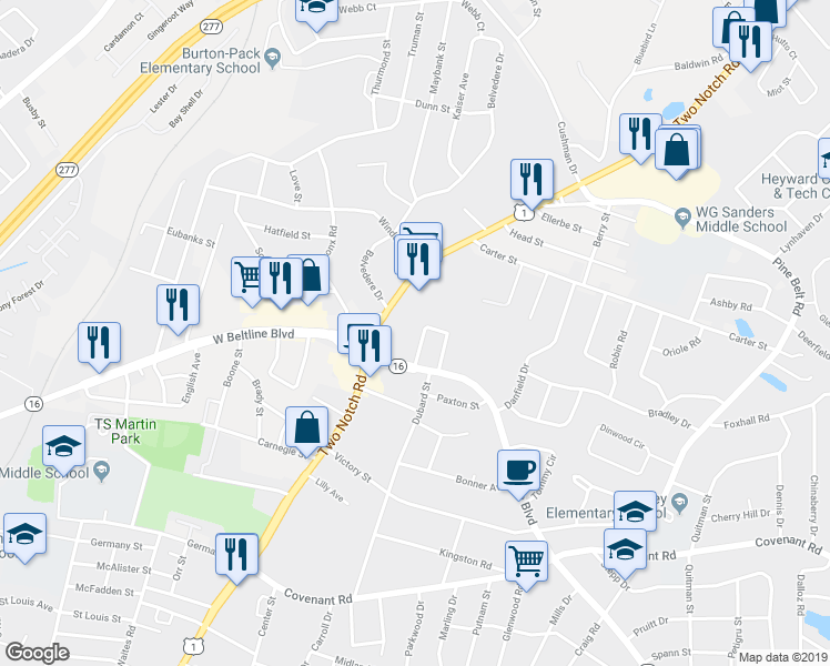 map of restaurants, bars, coffee shops, grocery stores, and more near 3017 Sigmund Circle in Columbia