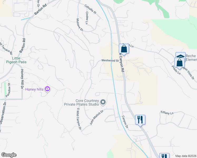 map of restaurants, bars, coffee shops, grocery stores, and more near 1941 South Myrtlewood Avenue in Colton