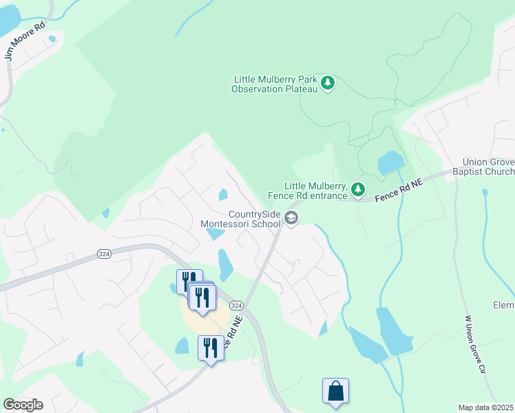 map of restaurants, bars, coffee shops, grocery stores, and more near 893 Port West Drive Northeast in Auburn