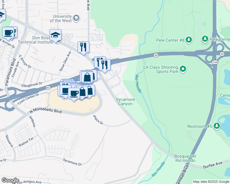 map of restaurants, bars, coffee shops, grocery stores, and more near 524 San Gabriel Boulevard in Rosemead