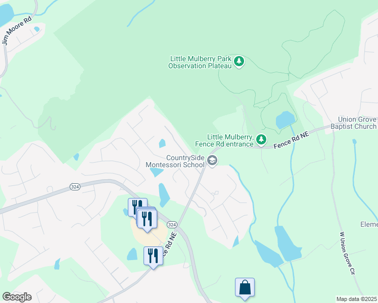map of restaurants, bars, coffee shops, grocery stores, and more near 893 Port West Drive Northeast in Auburn