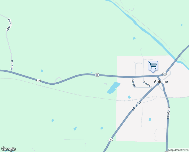 map of restaurants, bars, coffee shops, grocery stores, and more near 3103 Arkansas 26 in Delight