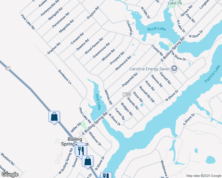 map of restaurants, bars, coffee shops, grocery stores, and more near 416 Edgewood Road in Southport