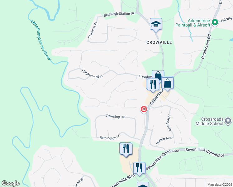 map of restaurants, bars, coffee shops, grocery stores, and more near 30 Paddington Pl in Acworth