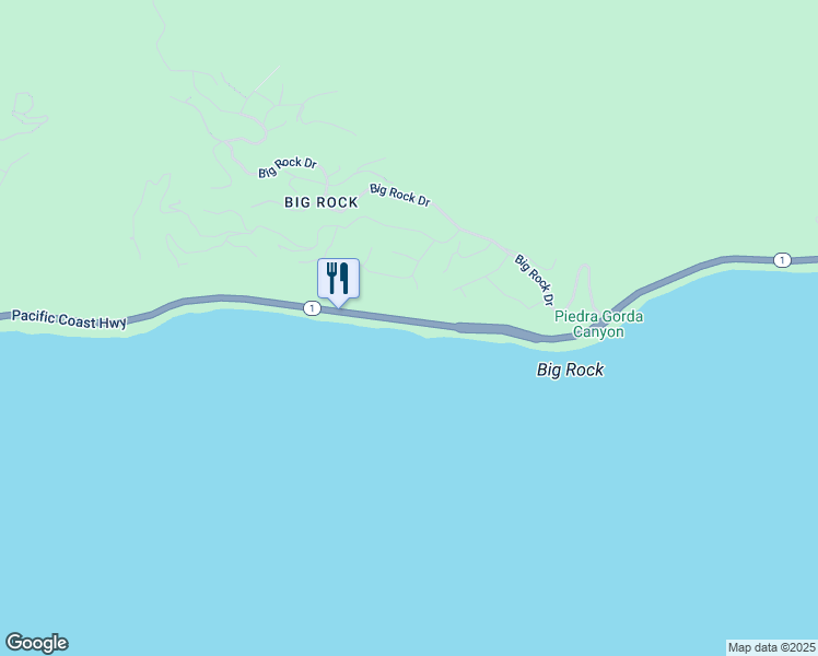 map of restaurants, bars, coffee shops, grocery stores, and more near 20222 Pacific Coast Highway in Malibu