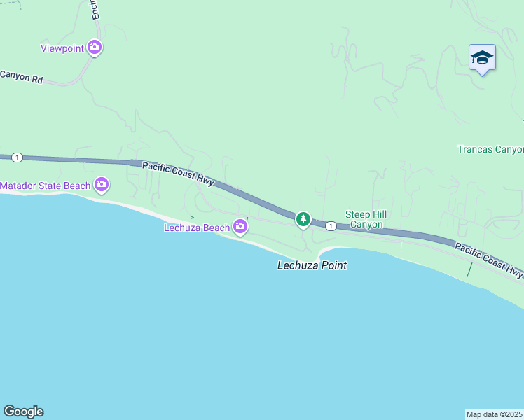 map of restaurants, bars, coffee shops, grocery stores, and more near 31663 Broad Beach Road in Malibu