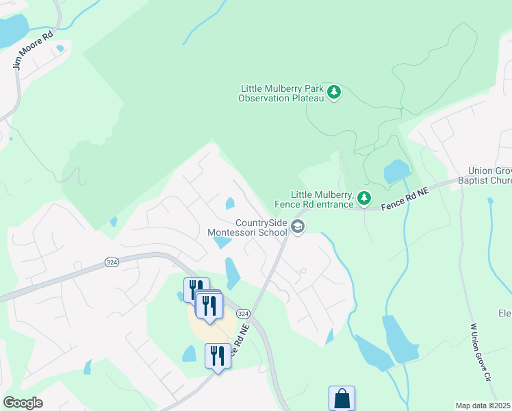 map of restaurants, bars, coffee shops, grocery stores, and more near 923 Port West Drive Northeast in Dacula