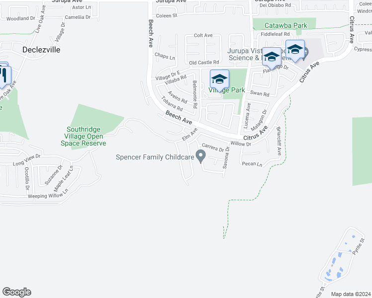 map of restaurants, bars, coffee shops, grocery stores, and more near 11886 Citadel Avenue in Fontana