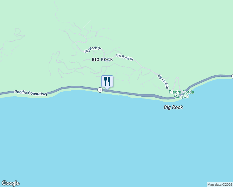 map of restaurants, bars, coffee shops, grocery stores, and more near 20314 Pacific Coast Highway in Malibu