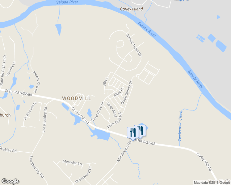 map of restaurants, bars, coffee shops, grocery stores, and more near 23 Shoal Wood Drive in Lexington