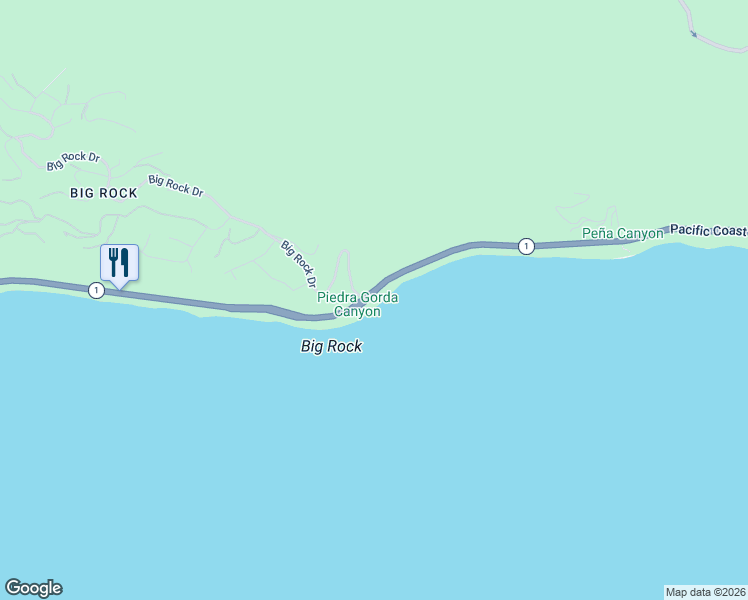 map of restaurants, bars, coffee shops, grocery stores, and more near 19854 Pacific Coast Highway in Malibu