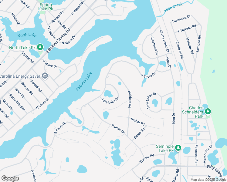 map of restaurants, bars, coffee shops, grocery stores, and more near 475 Tate Lake Drive in Southport