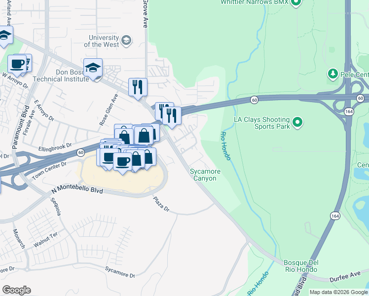 map of restaurants, bars, coffee shops, grocery stores, and more near 621 Hazel Avenue in Rosemead