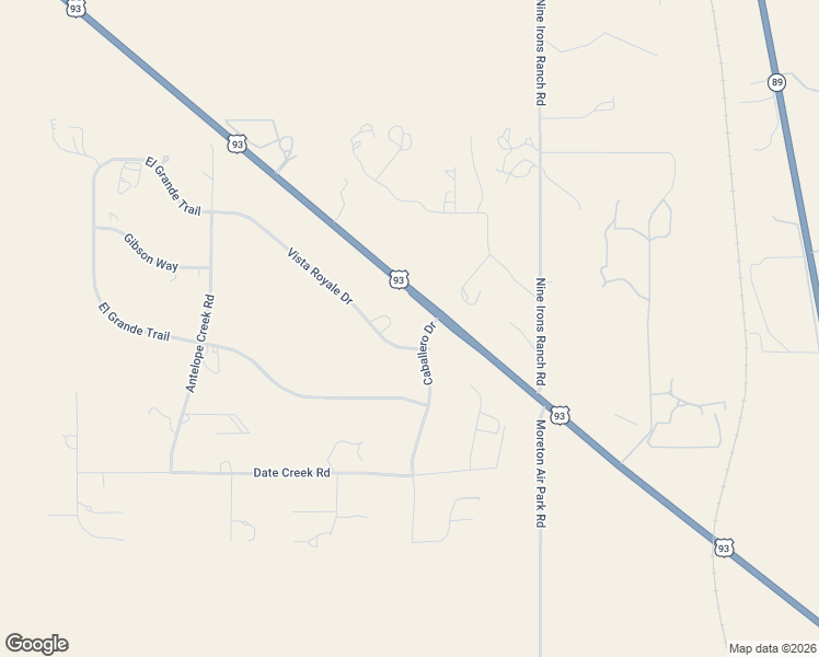 map of restaurants, bars, coffee shops, grocery stores, and more near 21280 West Vista Royale Drive in Wickenburg