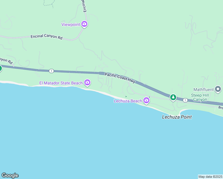 map of restaurants, bars, coffee shops, grocery stores, and more near 31952 East Pacific Coast Highway in Malibu