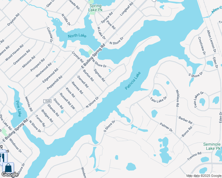 map of restaurants, bars, coffee shops, grocery stores, and more near 766 North Shore Drive in Southport