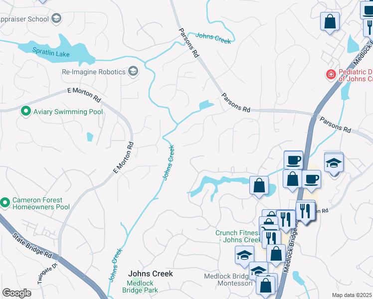 map of restaurants, bars, coffee shops, grocery stores, and more near 10485 Stonefield Landing in Duluth
